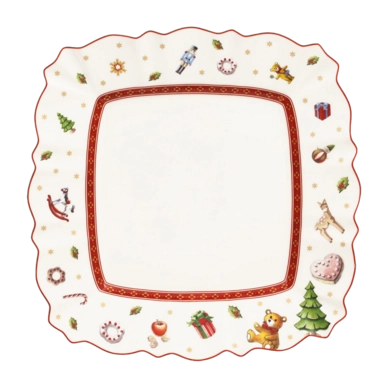 Plate with Christmas Design Villeroy & Boch Toy's Delight Square 22 cm (Set of 6)