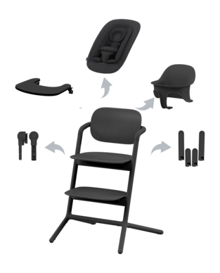 Kinderstoel Cybex Lemo 4 In 1 Set Stunning Black