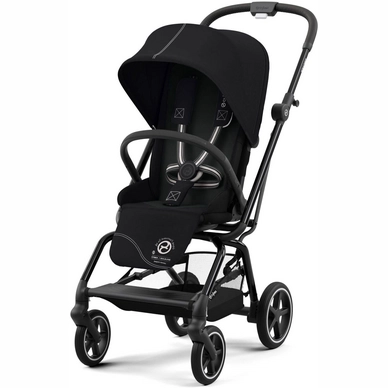 Kinderwagen Cybex Eezy S Twist+2 Black Leather Moon Black