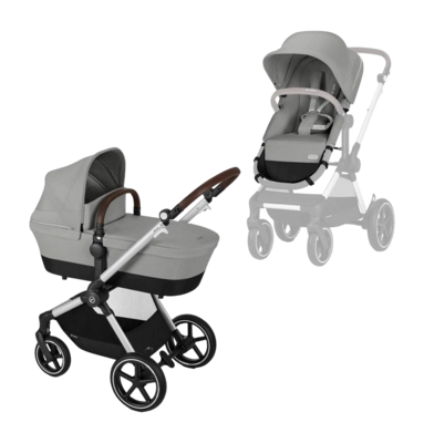 Kinderwagen Cybex Eos Lux Slv Stone Grey | Mid Grey Grey