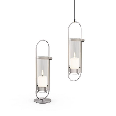 Kandelaar Höfats Oval Candle 35 Zilver