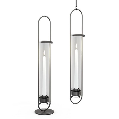 Chandelier Höfats Oval Candle 55 Noir Brossé