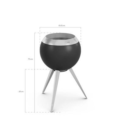 Vuurkorf Höfats Moon 45 met Hoog Standaard Zwart