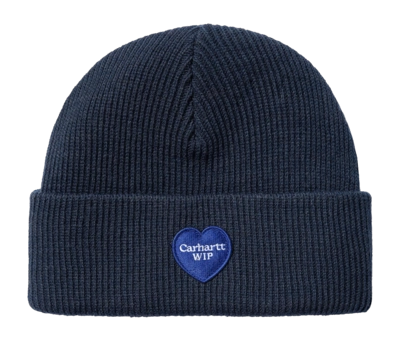 Beanie Carhartt WIP Unisex Heart Patch Beanie Blue