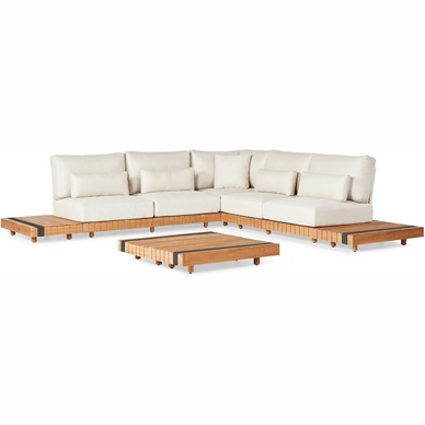 Loungeset Suns Emar Small Hoekopstelling 2x2 Seater Matt Royal Grey / Natural (2-delig)