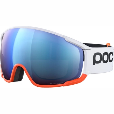 Masque de Ski POC Unisex Zonula Clarity Comp Hydrogen White/Fluorescent Orange/Spektris Blue