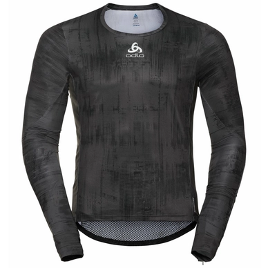 Langarmshirt Odlo BL Top Crew Neck LS Zeroweight Ceramiwarm Odlo Graphite Grey Black Herren