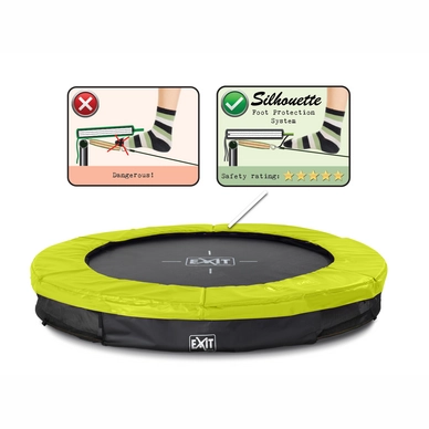Trampoline EXIT Toys Silhouette Ground 183 Lime