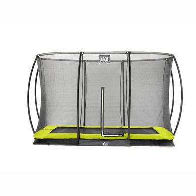 Trampoline EXIT Toys Silhouette Ground Rectangular 366 x 244 Lime Safetynet