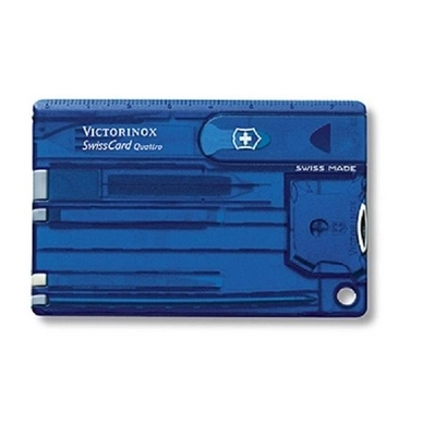 SwissCard Victorinox Quattro 12 Functionen Transparant Blau