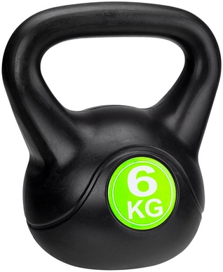 Kettlebel Avento 6 Kg Noir Vert