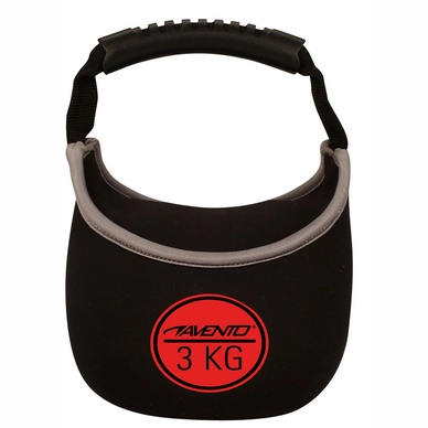 Kettlebel Avento 3 Kg Schwarz/Rot