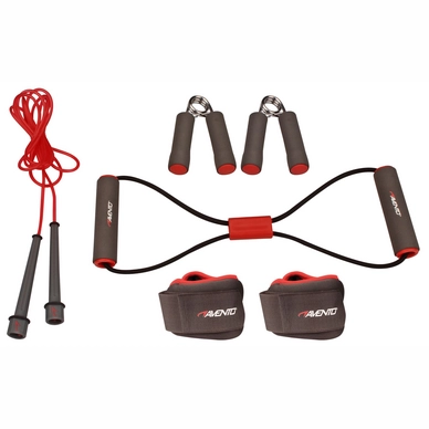 Set de Fitness Avento Gris Rose Noir (6-pièces)