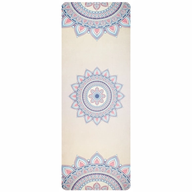 Tapis de Yoga Avento Print Microfiber Suede Beige Roze Blauw