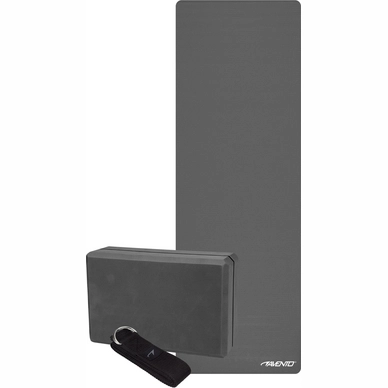 Yogaset Avento Lotus Grau/Schwarz