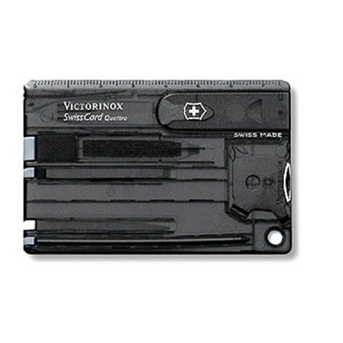 SwissCard Victorinox Quattro 12 Functionen Transparant Schwarz