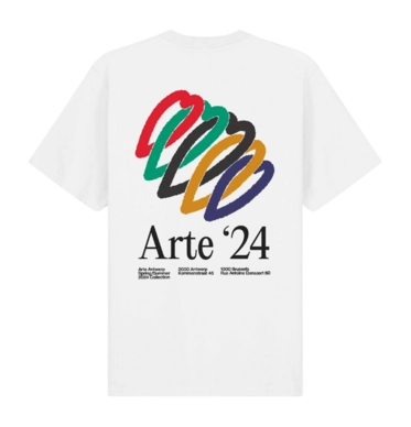 T-Shirt Arte Antwerp Homme Teo Back Hearts White