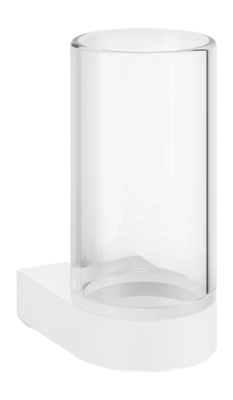 Toothbrush Holder Decor Walther Century WMG Wall Model Crystal Matte White Transparent