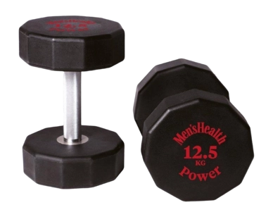 Halter Men's Health Urethane Dumbbell 12,5 KG Zwart