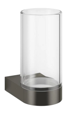 Tandenborstelhouder Decor Walther Century WMG Wandmodel Kristal Mat Donker Metaal Transparant