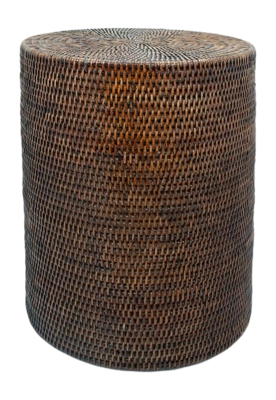 Reed Stool Decor Walther Basket Rattan Dark