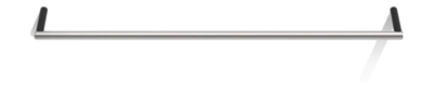 Porte-Serviette Decor Walther Mikado TEC HTE60 Simple Mat Acier inox Mat Noir 60 cm