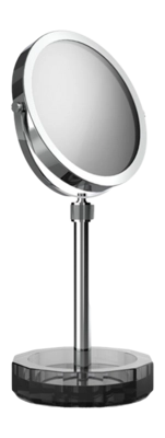 Miroir à Maquillage Decor Walther Kristall KSA-Coupelle Antracite Chrome(Grossissement 4x + 1x)