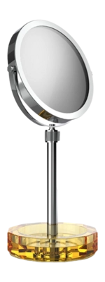 Make-up Spiegel Decor Walther Kristall KSA mit Schälchen Amber Chrom (4x + 1x Vergrößerung)