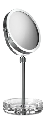 Make-Up Mirror Decor Walther Kristall KSA With Tray Transparent Chrome (4x + 1x magnification)