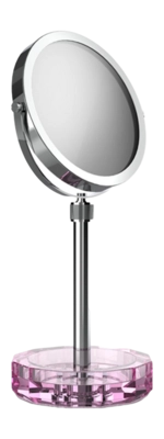 Miroir à Maquillage Decor Walther Kristall KSA Rose Chrome (Grossissement 4x + 1x)