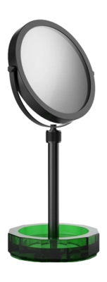 Miroir à Maquillage Decor Walther Kristall KSA Vert Mat Noir (4x + 1x Grossissement)