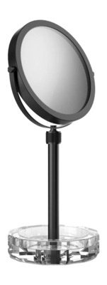 Make-Up Mirror Decor Walther Kristall KSA With Tray Transparent Matte Black (4x + 1x magnification)