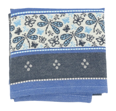 Torchon Bunzlau Castle Dragonfly Dark Blauw