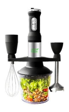 Staafmixer Just Vegan 6-in-1 Zwart