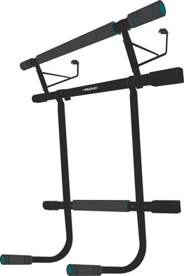 Trainingsstang Avento Deurpost Multi Fitness Level Up Zwart
