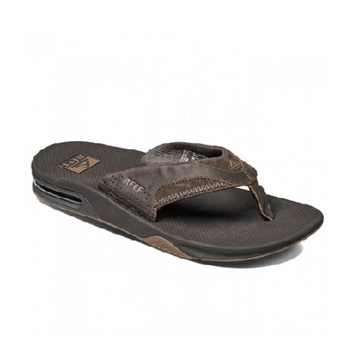 Slipper Reef Leather Fanning Brown