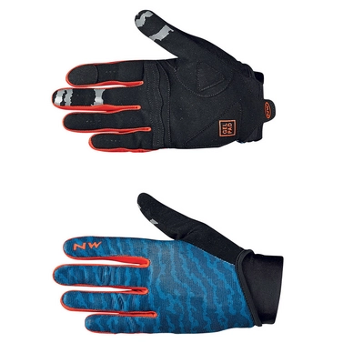 Fietshandschoen Northwave Blaze 2 Full Gloves Blue Lobster Orange