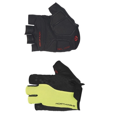 Fietshandschoen Northwave Evolution Short Gloves Yellow Fluo Black