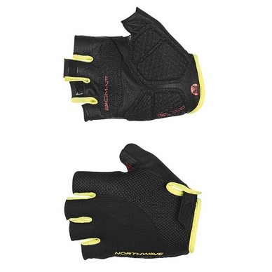 Fietshandschoen Northwave Extreme Short Gloves Black Yellow Fluo