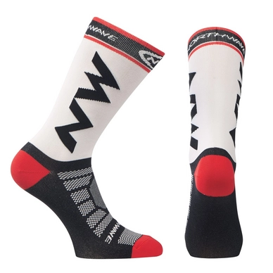 Fietssok Northwave Extreme Light Pro Socks White Black Red