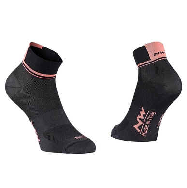 Fietssok Northwave Women Logo 2 Woman Socks Black Lobster Orange