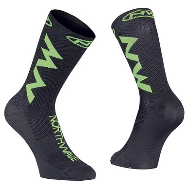 Fietssok Northwave Extreme Air Socks Black Green Fluo