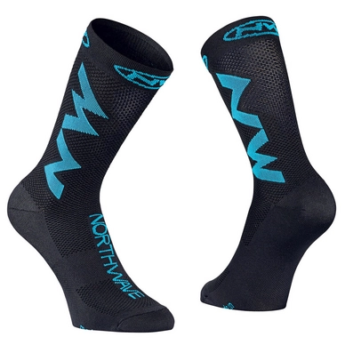 Fietssok Northwave Extreme Air Socks Black Sky Blue