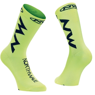 Fietssok Northwave Extreme Air Socks Yellow Fluo Black