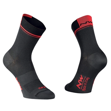 Fietssok Northwave Logo 2 High Socks Black Red