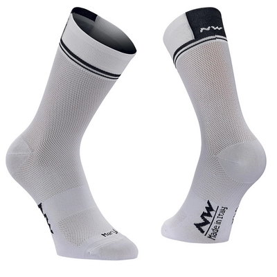 Fietssok Northwave Logo 2 High Socks White Black