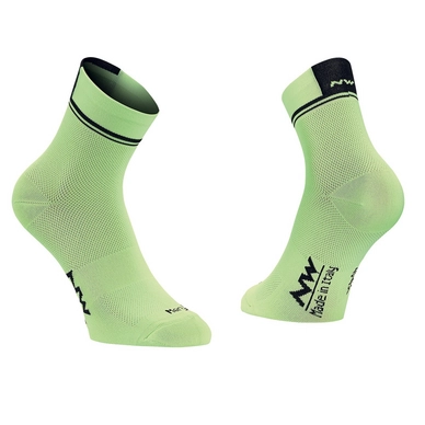 Fietssok Northwave Logo 2 Socks Lime Fluo Black