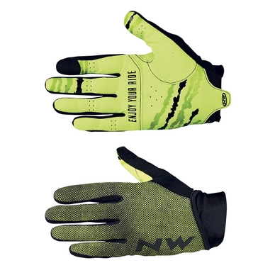 Fietshandschoen Northwave MTB Air 3 Full Gloves Black Yellow Fluo