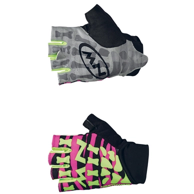 Fietshandschoen Northwave New Skeleton Short Gloves Magenta Yellow Fluo