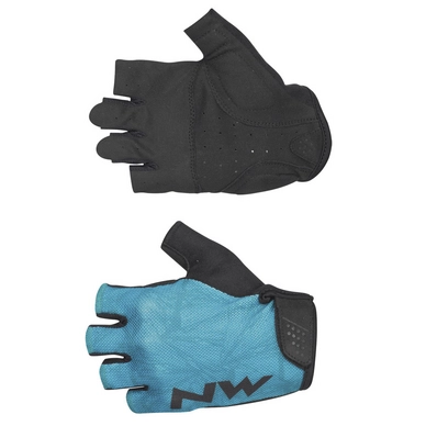 Fietshandschoen Northwave Women Flag 3 Woman Short Gloves Blue Surfer